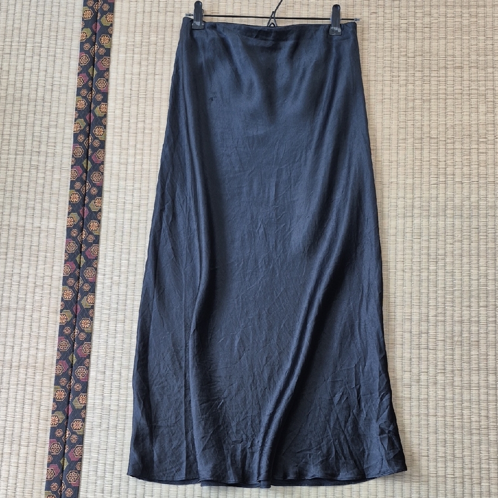 Babaton Black Satin Skirt